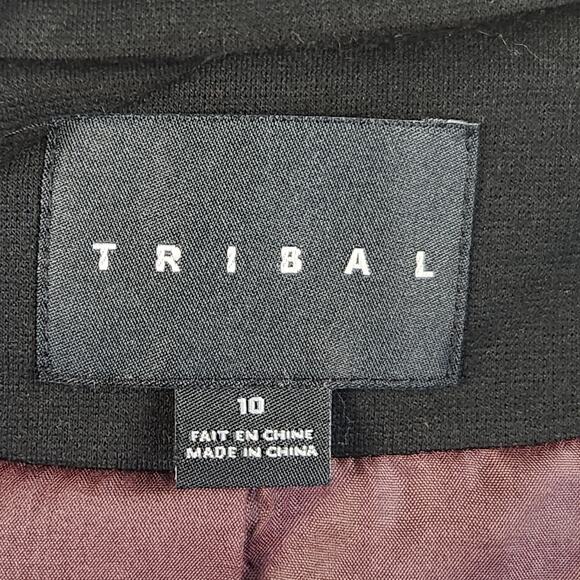 Tribal Blazer Women’s SZ 10 Black Lined Knit Decorative Buttons EUC - Picture 4 of 15